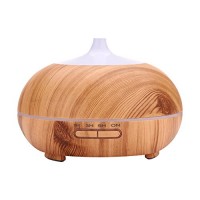 VTurboWay 300ml Aroma Diffuser  6 Hour Capacity 7 Soothing LED Light Cool Mist Room Humidifier(Color:Wood Grain) - B07F8NXPGM
